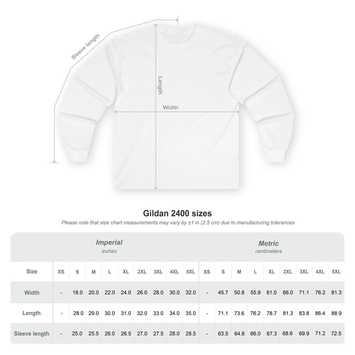 Tabla de tallas que muestra las medidas de la sudadera «Elementos tóxicos» en varias tallas.